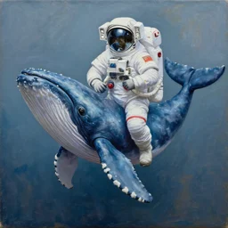 astronaut suit in the shape of a whale, oil on canvas, intricate, 8 k highly professionally detailed, hdr, cgsociety