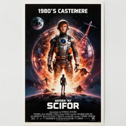 movie poster of a scifi film from 1980's