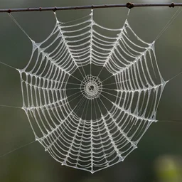 a spider web made out of glass
