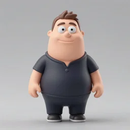 accurate detail peter griffin!!! nendoroid!!! figurine, studio lighting, grey background, no shadow, trending on artstation, 8 k, highly detailed!!!
