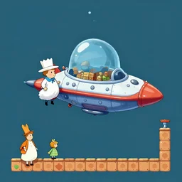 spaceship spritesheet game asset vector art, smooth style, illustrated by peggy fortnum and beatrix potter and sir john tenniel