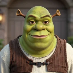 a photo of real shrek, portrait, ektachrome, closeup, f / 2. 8