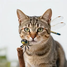 a feline dragonfly - cat - hybrid, animal photography