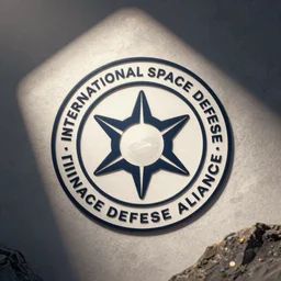 Logo of the International Space Defense Alliance, hyperdetailed, artstation, cgsociety, by random artist