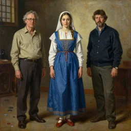 Richard Schmid and Jeremy Lipking and Antonio Rotta full length portrait painting of a young beautiful traditonal bible character woman