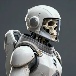 a detailed profile illustration of a skeleton in a space armour, cinematic sci-fi poster. technology flight suit, bounty hunter portrait symmetrical and science fiction theme with lightning, aurora lighting intricate artwork by moebius. Trending on artstation. 8k
