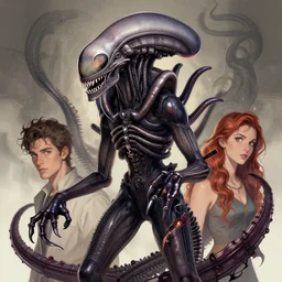 xenomorph by krenz cushart, ilya kuvshinov, karol bak, delicate, digital illustration, very - detailed, deviantart, artstation, ruan, arya