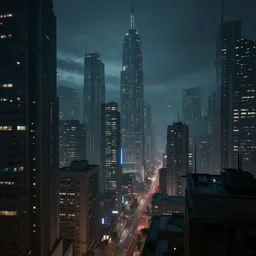 a cyberpunk cityscape, unreal engine, trending on artstation, moody