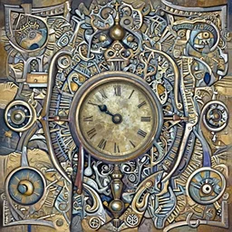 a grandfather clock with a distressed face in the middle of the desert, digital painting, by Zezislaw Beksinski, intricate detail, beautiful, gorgeous, trending on artstation, 4k wallpaper