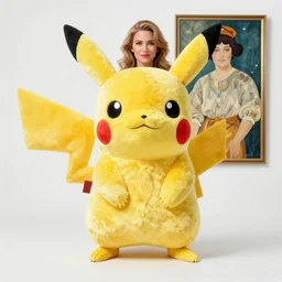 elegant woman dressed up as pikachu, art photo by Annie Liebovitz and Alphonse Mucha, digital photo, clean, sharp, smooth, glossy photo