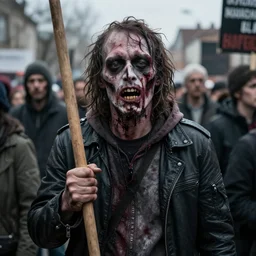 zombie protestor documentary still