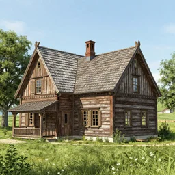 a amish farmhouse cottage by paolo eleuteri serpieri and tomer hanuka and chesley bonestell and daniel merriam and tomokazu matsuyama, clearly defined outlines, unreal engine, high resolution render, featured on artstation, octane, 8 k, highly intricate details, vivid colors