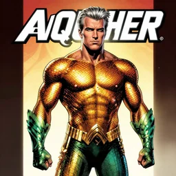 Leonard Cohen as Aquaman, silver age comic book cover, trending on Artstation