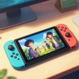 a nintendo switch laying on a sunny desk. vibrant colors, soft lighting, adventurous, atmospheric lighting, 8 k, octane render. by makoto shinkai, stanley artgerm lau, wlop, rossdraws, james jean, andrei riabovitchev, marc simonetti, krenz cushart, sakimichan, d & d trending on artstation, digital art.