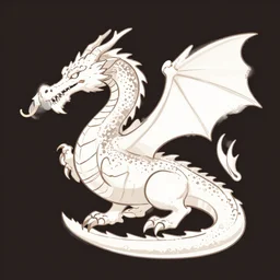 vector art dragon design 2d