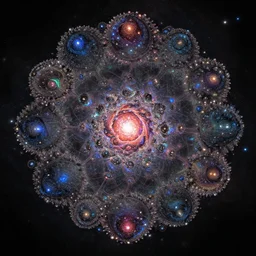 stars colliding, godlike, highly detailed, aliens, mysterious, mandelbulb fractal, artstation, 8 k, lots of small detail, vibrant