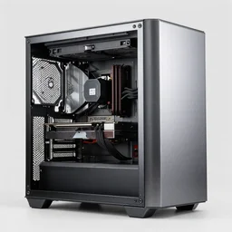 metal computer case exposed concept pc boutique build open sides
