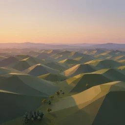 a hyper - detailed 3 d render like a oil painting of dawn in the low - poly hills, surrealism!!!!! surreal concept art, lifelike, photorealistic, digital painting, aesthetic, smooth, sharp focus, artstation hd, by greg rutkowski, chris tulloch mccabe, valentina remenar, krenz cushart and asher duran,