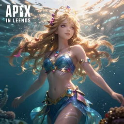 Underwater Ocean Princess  in apex legends as an anime character digital illustration portrait design by Ross Tran, artgerm detailed, soft lighting
