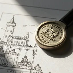partly used command seal from fate universe, line art