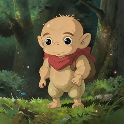 the lord of the rings, gollum, forrest, particles, illustration, digital art, hdr, style of studio ghibli, makoto shinkai, wit studio