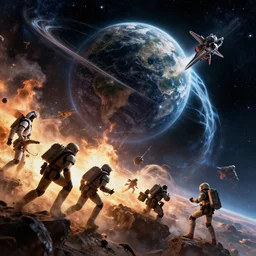 epic space battle