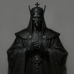 full portrait of priest - king of the old gods, black metal shiny skin. intricate, elegant, highly detailed, centered, digital painting, artstation, concept art, smooth, sharp focus, illustration, artgerm, joseph christian leyendecker, wlop, frank frazetta