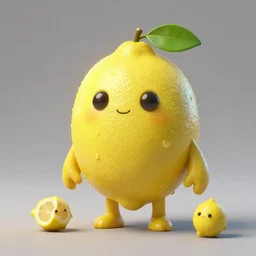 lemon creature, 4 k, art station concept, highly detailed