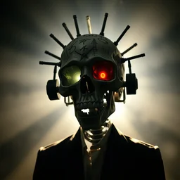 photograph of basquiat skull machine perfect composition masterpiece dramatic lighting