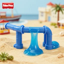 fisher price pipeline, blue goo, california, in 2 0 1 5, perfect focus, scene from tv show hyper detailed 5 5 mm 8 5 mm, toy photography, made out of plastic