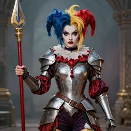 beautiful harlequin warrior, highly detailed, 8 k, hdr, anne stokes