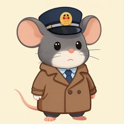 screenshot of a cute inspector mouse with a brown trenchcoat as an npc in spyro the dragon video game, with playstation 1 graphics, activision blizzard, upscaled to high resolution