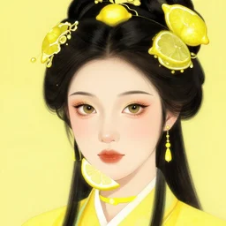 “ lemon shaped as pretty oriental woman face”
