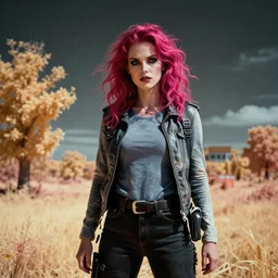 A badass photo from Films about America, infared photography, 8K, film render, extremely detailed, rendered in Octane, award winning photography