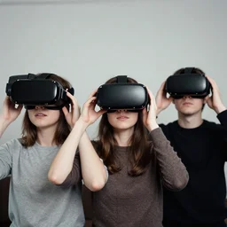 1 9 5 0 people using a vr headset by vivian maier. professional photography.