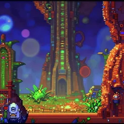 2 d action videogame cutscene screenshot. sega genesis 1 6 - bit blast processing 2 d graphics. utopian. pop. bokeh. lens blur. background bokeh. filter. desktop wallpaper. masterpiece. sci - fi. fantasy. trending. artstation, cgsociety, reddit, instagram, youtube, twitter.