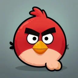the letter q in the style of angry birds app logo design