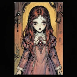 haunted doll comic cover, four - color process