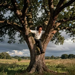 bob ross screaming stuck in a tree
