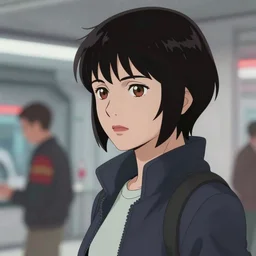 full - color cinematic movie still from the 2 0 2 2 anime - adaptation of blade runner. science - fiction ; action ; neon ; gritty ; dystopian ; detective mystery. 4 k ultra - high - definition ; high - quality ; highly - detailed.