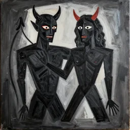 devil and black jesus picasso style