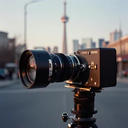 photoreal documentary style cinematography from a 1 9 6 9 national film board of canada film about toronto shot on eastman 7 2 5 4 1 6 mm film with a cooke panchro 6 5 mm macro lens at magic hour