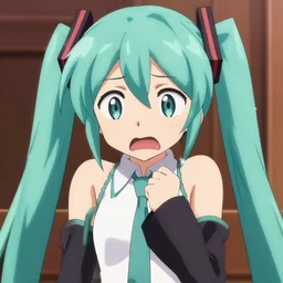 hatsune mike with a terrified expression.