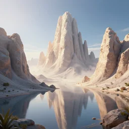 the utopia landscape, artstation, volumetric light, high detail, reflections, perfect, concept art, hdr, 4 k