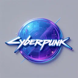 cyberpunk holographic logo, futuristic, in the style of Pixar animation, low angle view, 16mm lens, award winning, hyper detailed, dramatic lighting, artstation, octane renderer, unreal engine