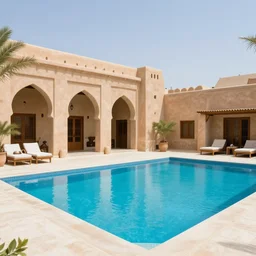 kasbah private hotel with 1 0 suites, 2 swimming pools, spa, 5 minutes from the city center located on the outskirts of marrakech, in the residential district of targa