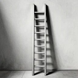 maurits cornelis escher, ladder, height detailed