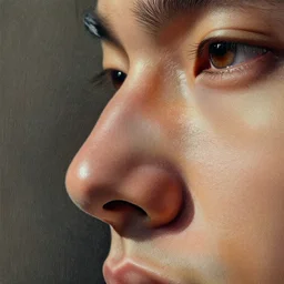 close up drawing of nose