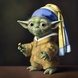 Yoda painted by Vermeer