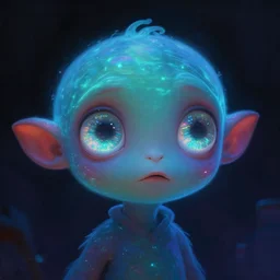 portrait of a cute bioluminescent male creature with big glowing eyes, concept art, expressive, highly detailed, digital painting, cinematic lighting, hyperrealism, dark retrowave, art by stanley lau and artgerm and magali villeneuve and alphonse mucha, artstation, octane render, cgsociety